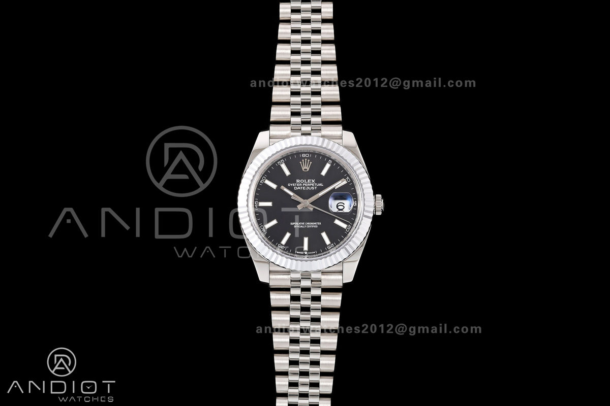 DateJust 41 126334 904L SS MZF 1:1 Best Edition Black Dial on Jubilee Bracelet JH3235